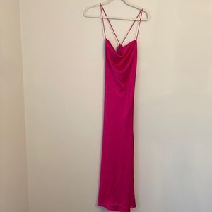 Elegant Pink Midi Dress